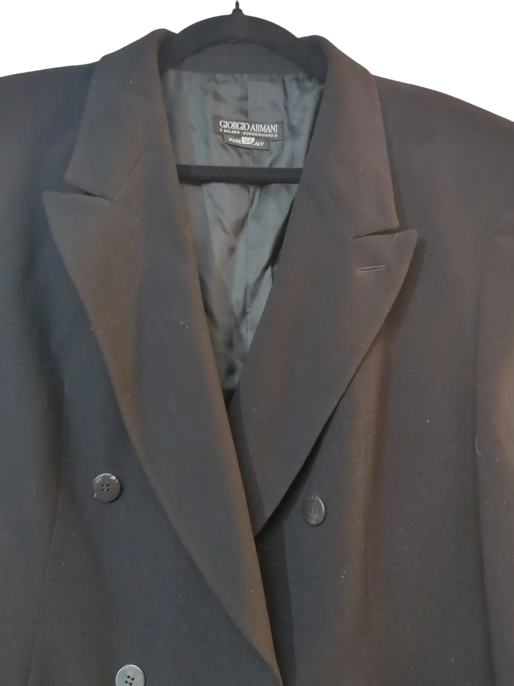 VINTAGE Giorgio Armani Black Label Borgo Nuovo 21 Blazer - Italy - Sz 50 (US 40) - Picture 3 of 9